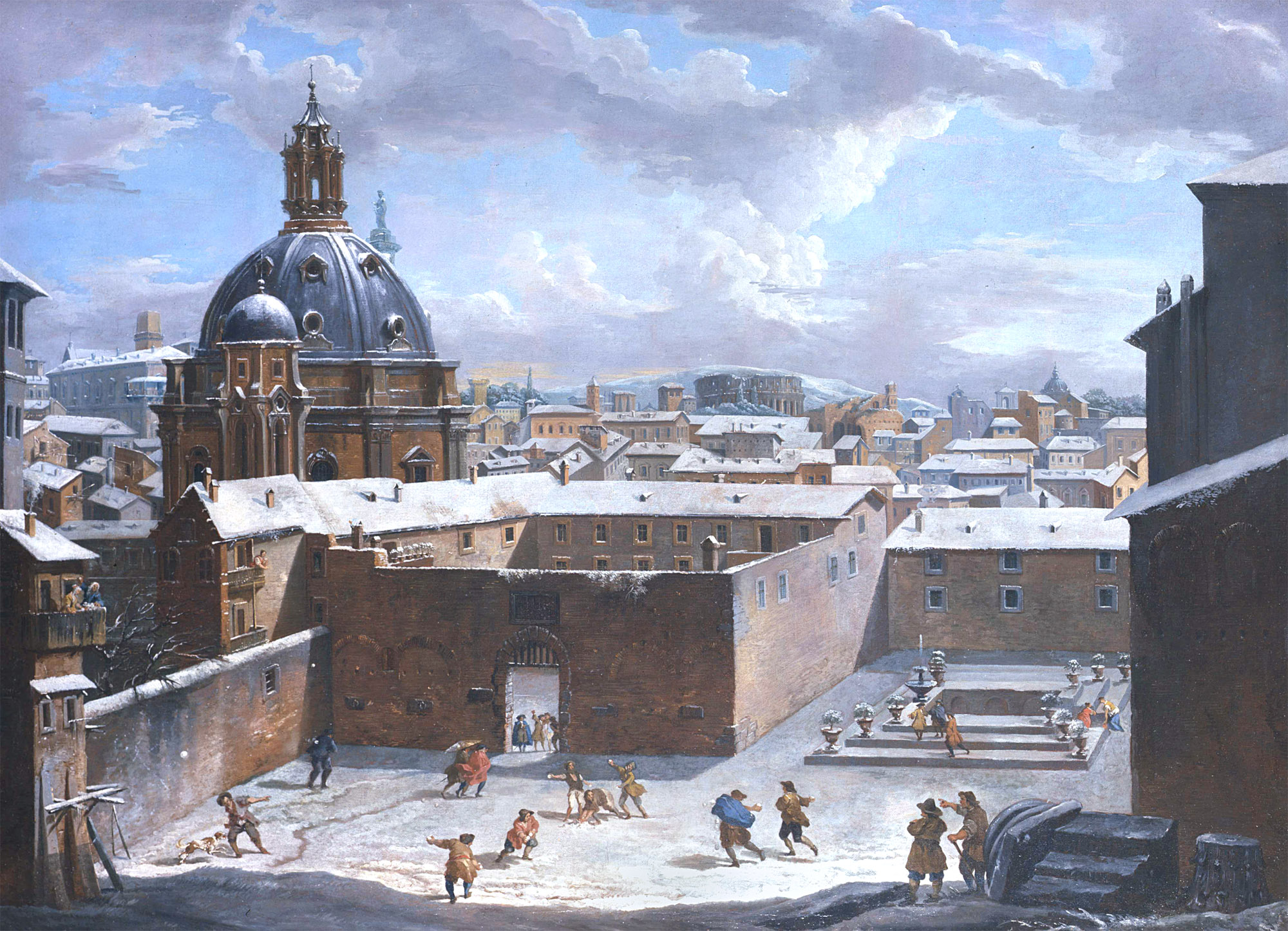 Giovanni Paolo Pannini, Rome sous la neige